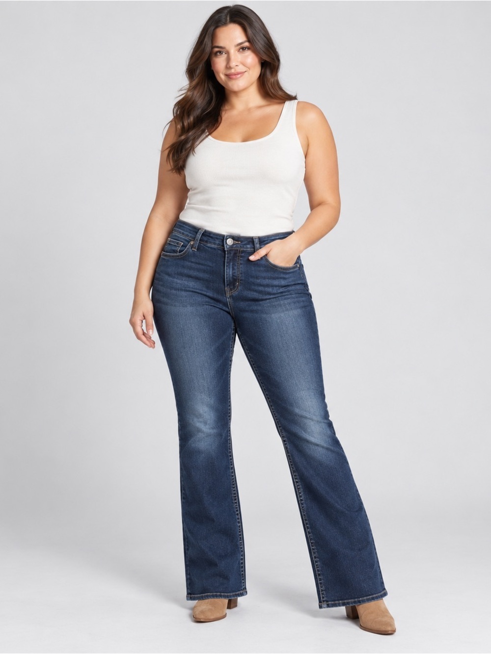 Silver Jeans Tuesday Bootcut Dark Wash Mid Rise Stretch Womens 32x31